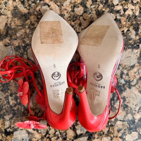 Brother Vellies de Fleur Ankle Tie Pointed Toe Pump - Picture 9 of 9